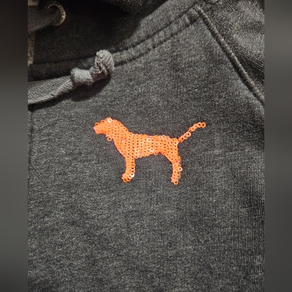 PINK VS Bling Vintage Sequin NYC LOVE PINK Full Zio Hoodie New York City - Picture 5 of 6